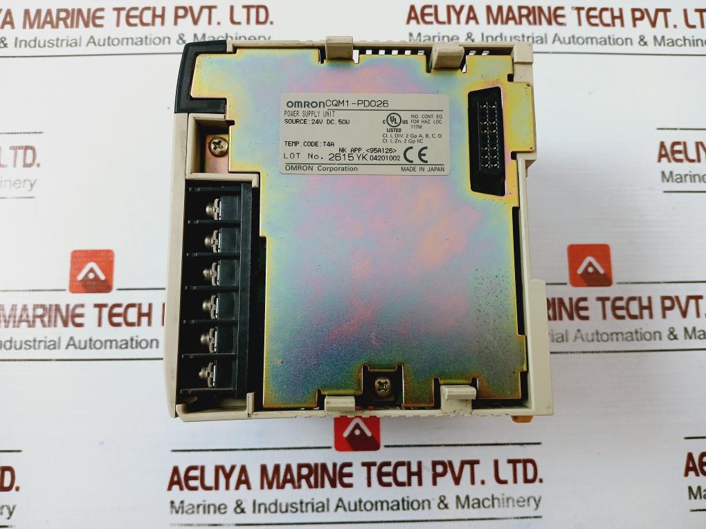Omron Cqm1- Pd026,cqm1h-cpu51,cqm1-id212 Plc Module Rack