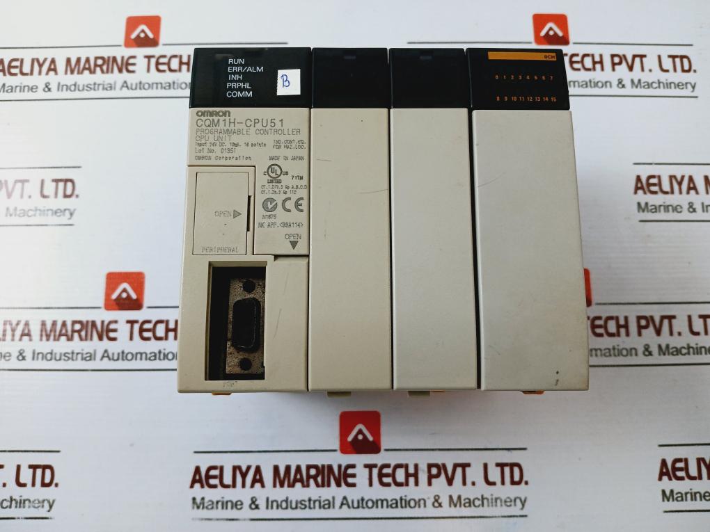 Omron Cqm1- Pd026,cqm1h-cpu51,cqm1-id212 Plc Module Rack
