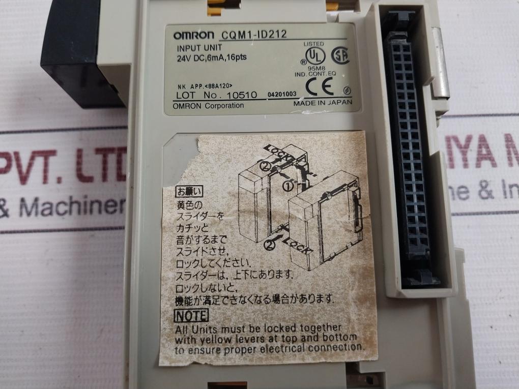 Omron Cqm1-id212 Digital Input Unit 24V Dc, 6 Ma, 16 Pts