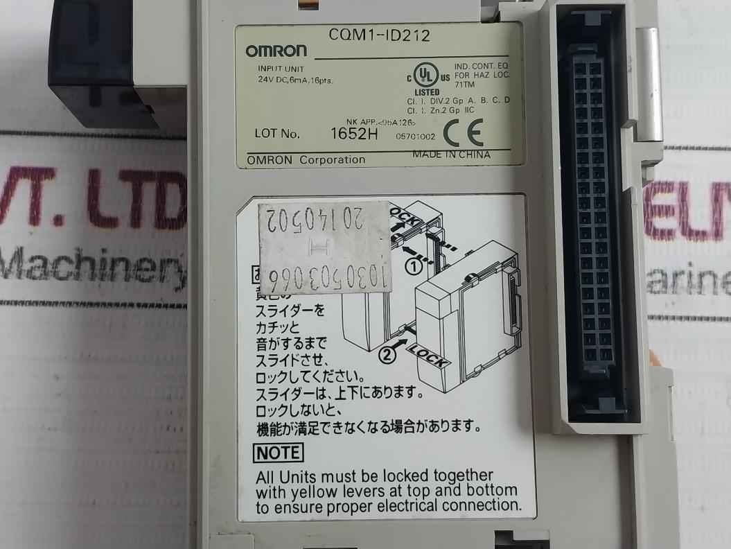 Omron Cqm1-id212 Input Module 24V Dc 6Ma 16Pts 8.00Mhz