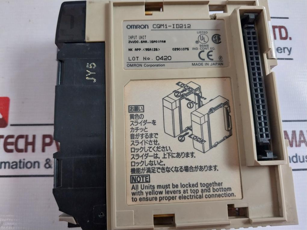 Omron CQM1-ID212 Input Unit 24VDC, 6MA, 16Points 8.00Mhz