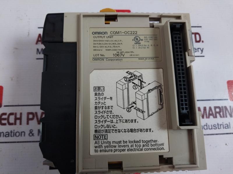 Omron Cqm1-id213 Input Unit 24vdc 32 Points & Cqm1-oc222 Output Unit 250v Ac 24v Dc