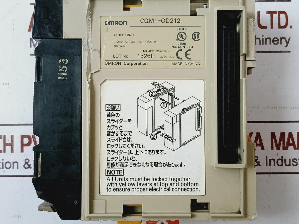 Omron Cqm1-od212 16-point Output Module W/ Cqm1-cpu11-9 End Cap