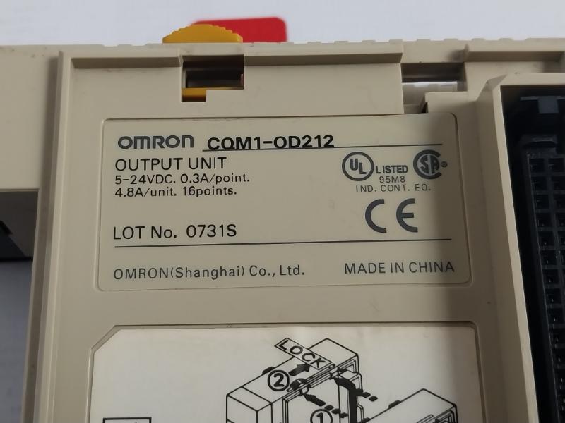 Omron Cqm1-od212 Cqm1-series 16-points Output Module, 24Vdc, 4.8A, 50Ma