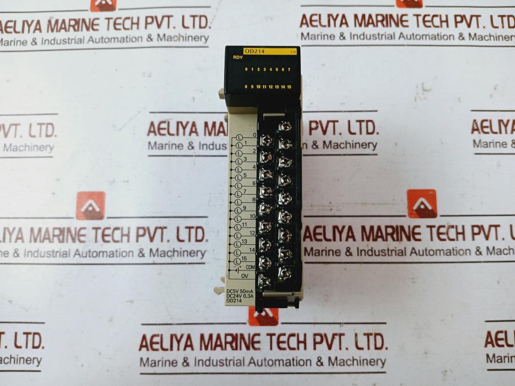 Omron Cqm1-od214 16 Point Output Unit 5-24Vdc 4.8A/Unit 0.3A/Point