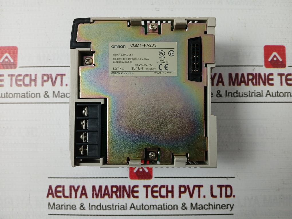 Omron Cqm1-pa203 Plc Power Supply Unit 100-240V Ac 50/60Hz 60Va 94V-0