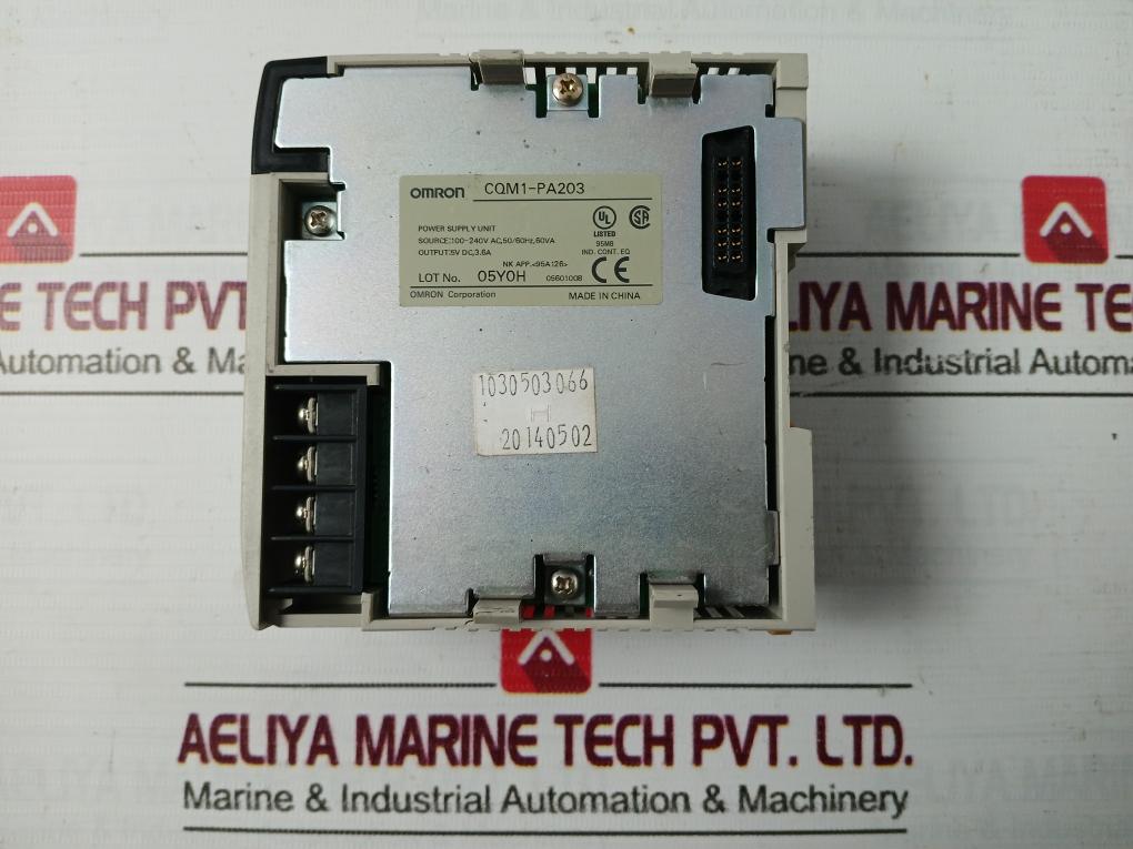 Omron Cqm1-pa203 Plc Power Supply Unit Cqm1-cpu41-ev1 100-240Vac 50/60Hz 60Va