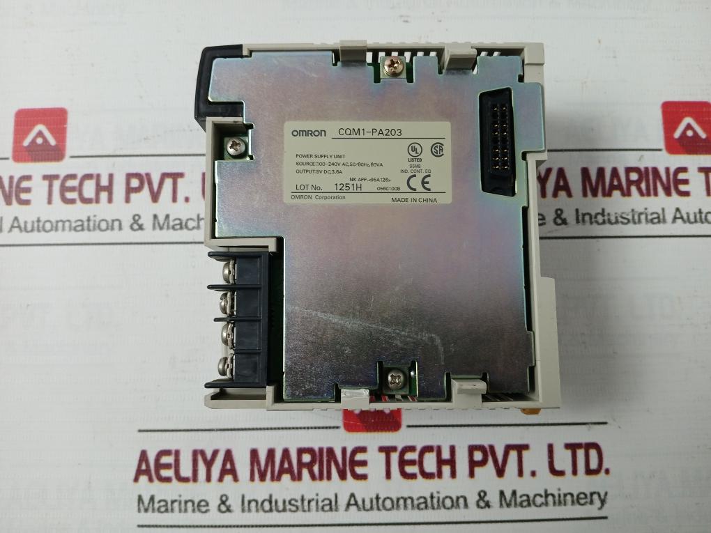 Omron Cqm1-pa203 Plc, Power Supply Module 50/60Hz 3.6A