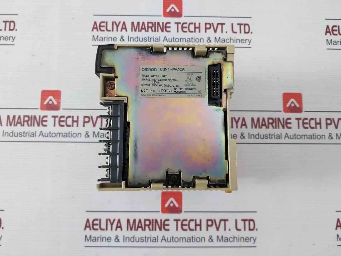 Omron Cqm1-pa206 Switching Power Supply 100-240Vac 50/60Hz 120Va Oc222 Tpb-h