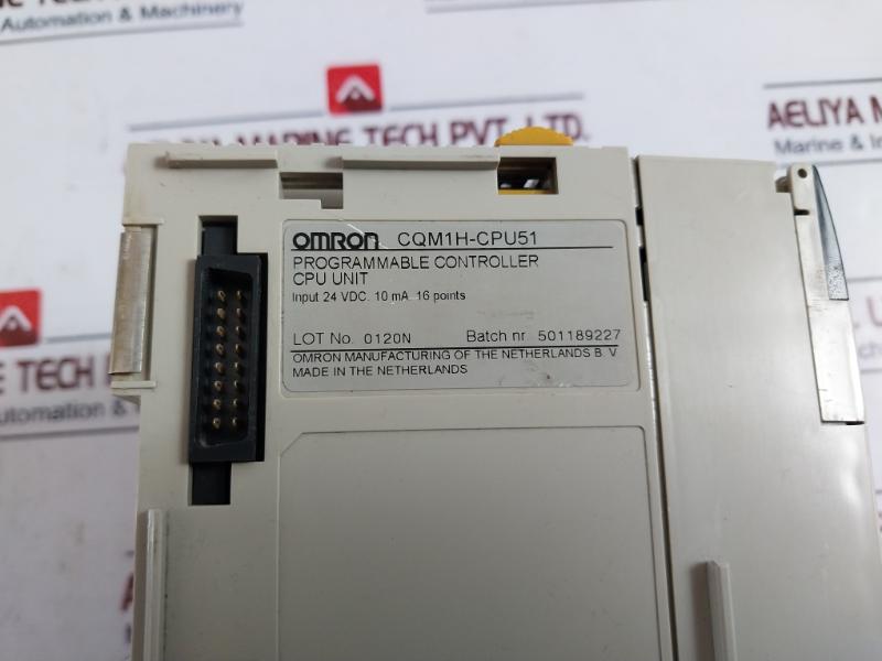 Omron Cqm1-pd026 Power Supply Unit 24v Dc 50w & Cqm1h-cpu51 Programmable Controller