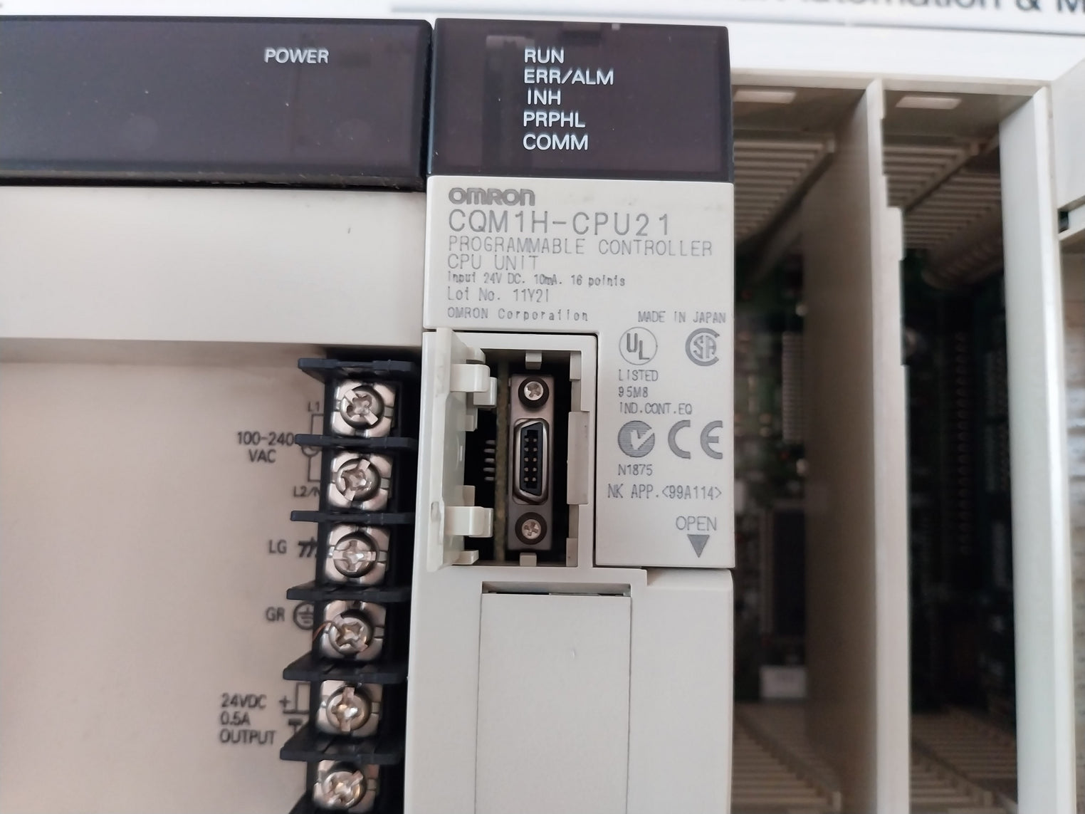 Omron Cqm1H-cpu21 Programmable Controller Cpu Unit