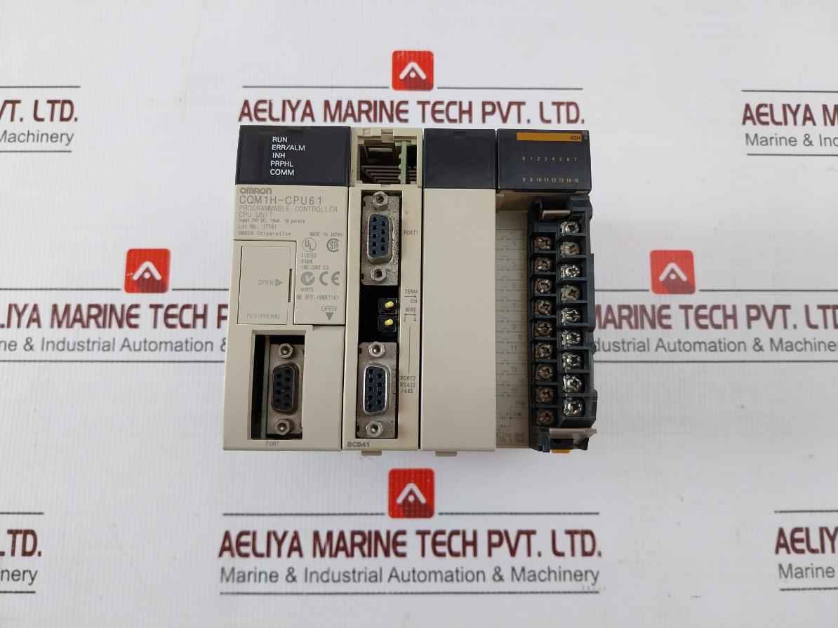 Omron Cqm1H-cpu61 Programmable Controller Cpu Unit 24V Dc 10Ma 16 Point