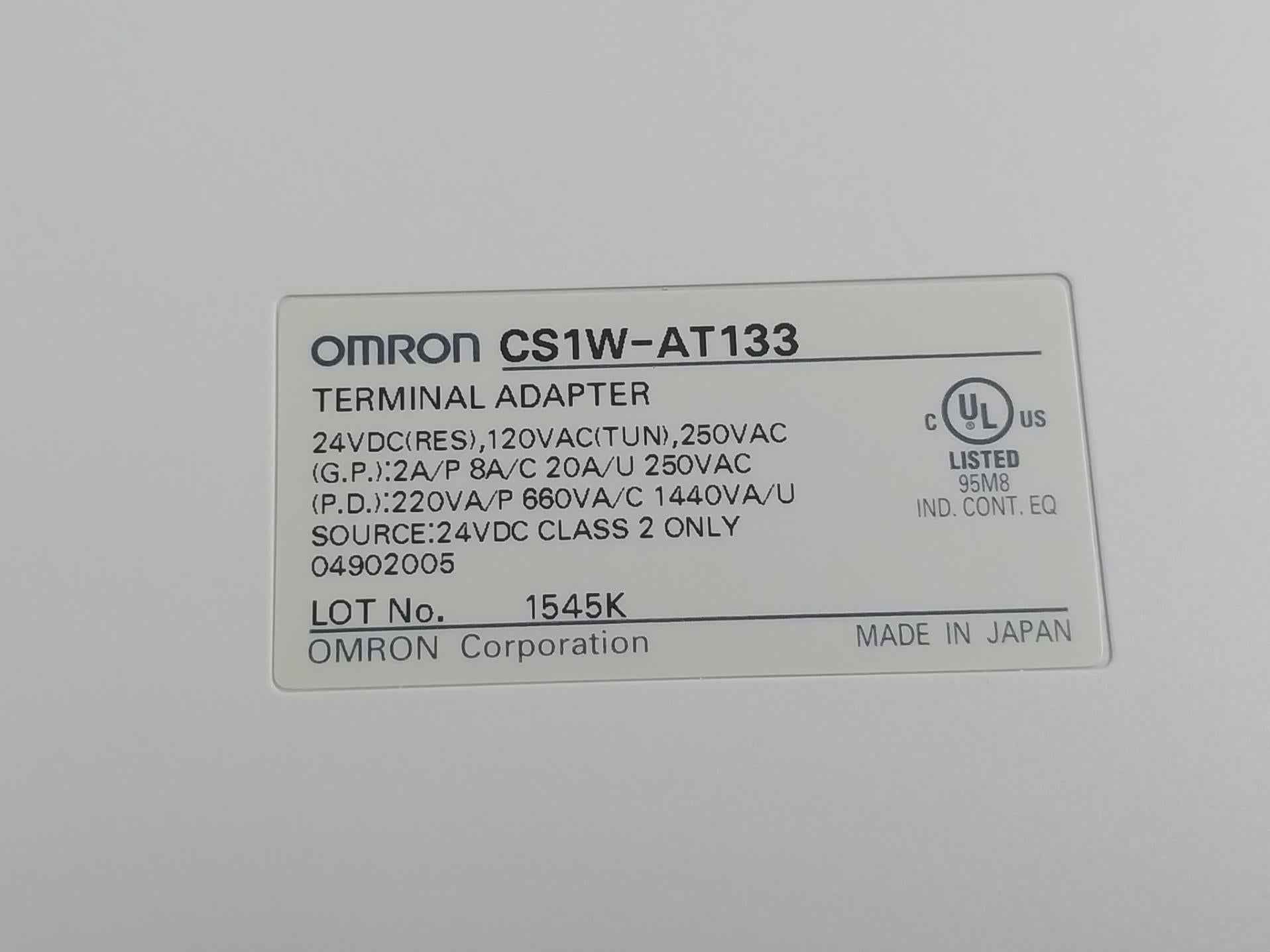 Omron Cs1W-at133 Terminal Block Conversion Unit Cs1W-at 24Vdc 120Vac 250Vac