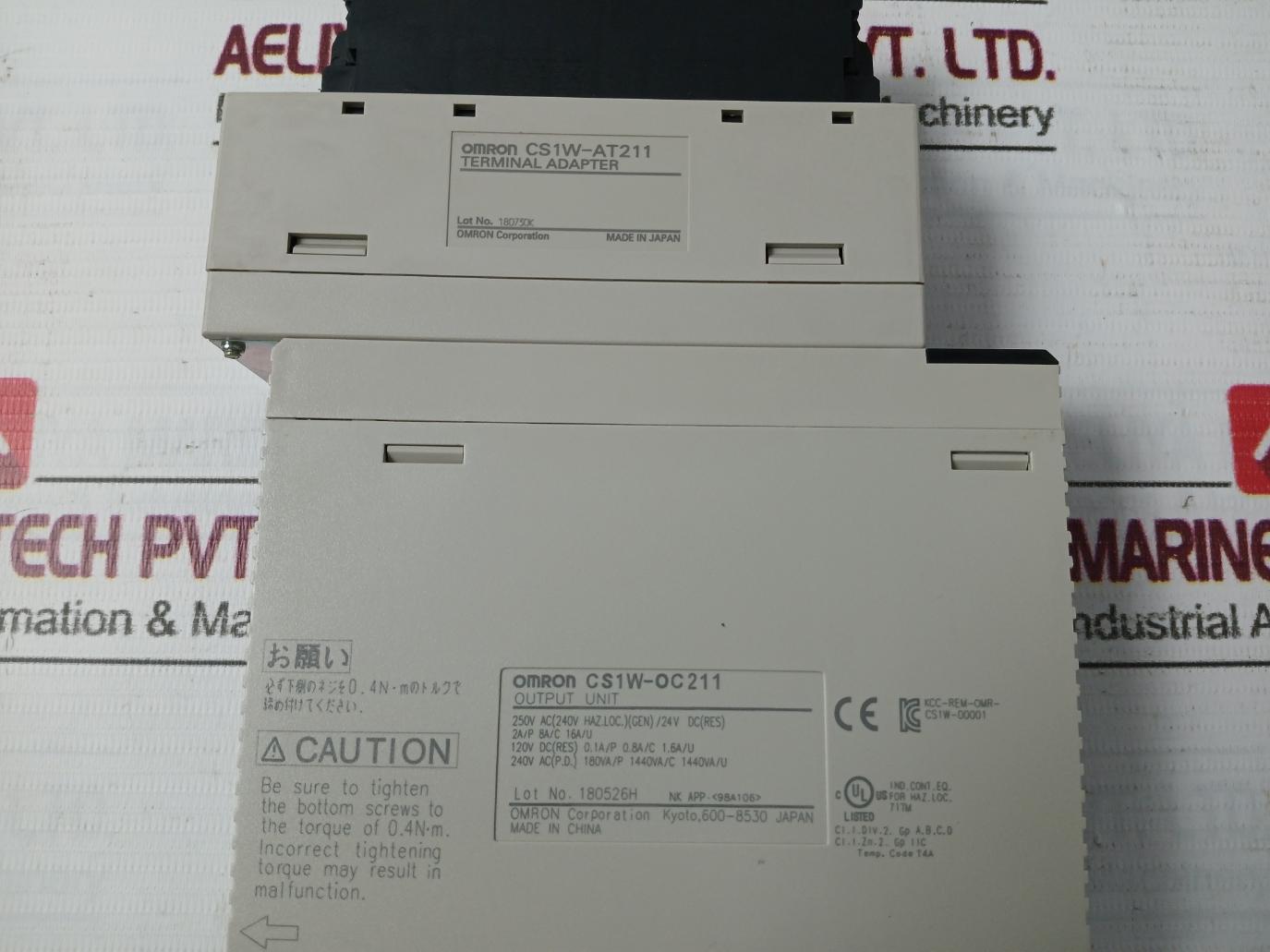 Omron Cs1W-at211 Plc I/O Module Oc211, Id211, Cs1W-bi103 C200Hw-pd024 24Vdc 50W