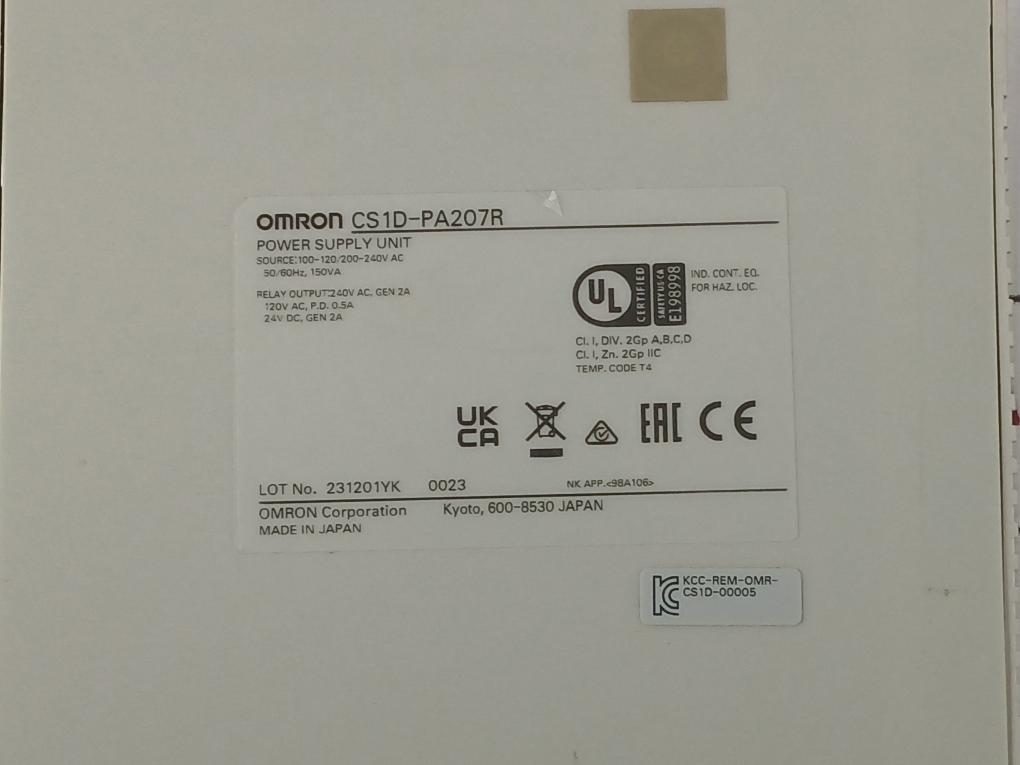 Omron Cs1W-clk23, Cs1D-cpu65H, Cs1D-dpl01, Cs1W-sp001 Plc Rack Module Cs1W-clk13
