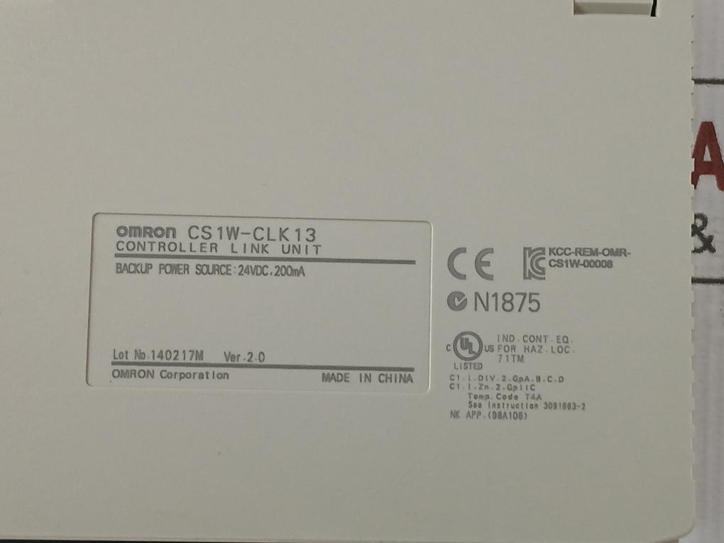 Omron Cs1W-clk23, Cs1D-cpu65H, Cs1D-dpl01, Cs1W-sp001 Plc Rack Module Cs1W-clk13