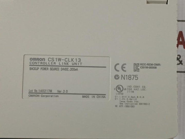 Omron Cs1W-clk23, Cs1D-cpu65H, Cs1D-dpl01, Cs1W-sp001 Plc Rack Module Cs1W-clk13