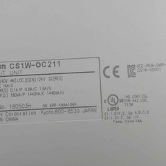 Omron Cs1W-id211 Plc I/O Module C200H-bc –V 250Vac 24Vdc 7Ma 50W 2A/P 8A/C 16A/U