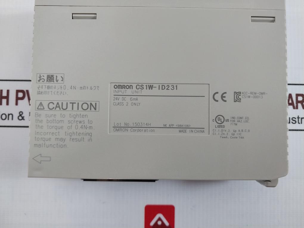 Omron Cs1W-id231 Plc Input Unit 24V Dc 0950398-of Z Kcc-rem-omr-cs1W-00013