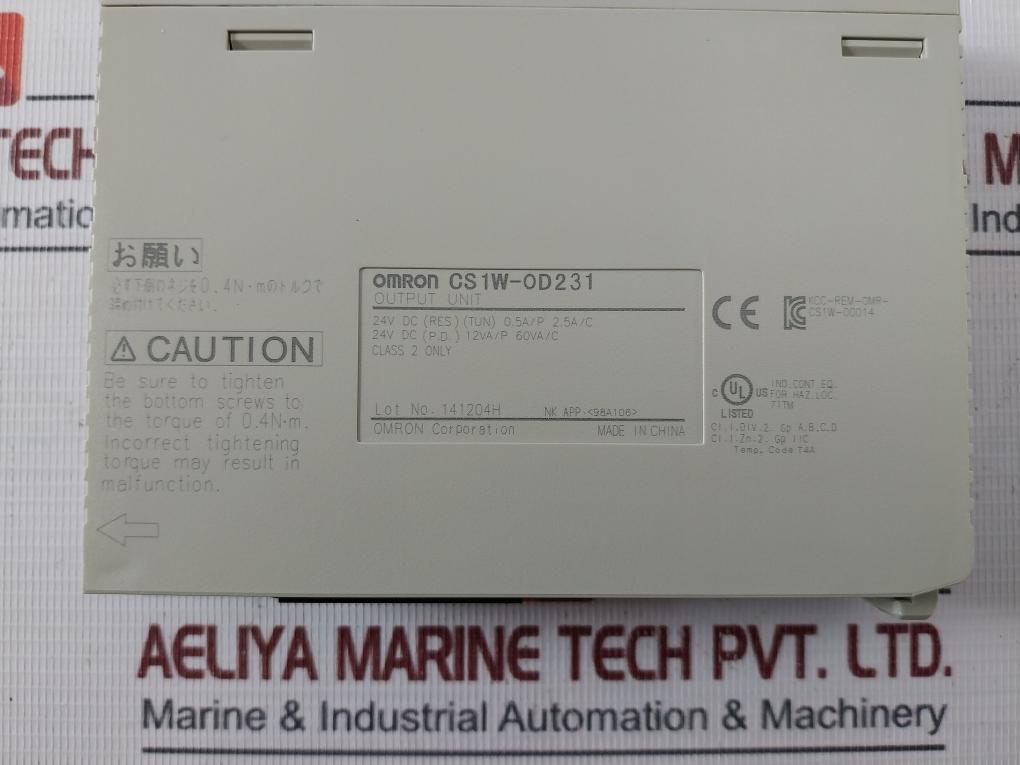 Omron Cs1W-od231 Plc Output Unit Dc24V 0.5A 0950395-6 B