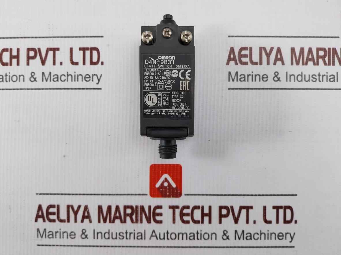 Omron D4N-9B31 Limit Switch Ip67 240Vac 3A 26618Za
