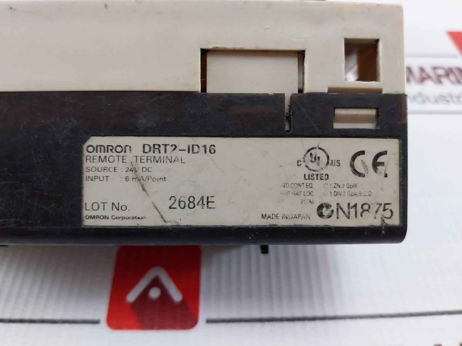 Omron Drt2-id16 Digital Input Unit 24V Dc 6 Ma