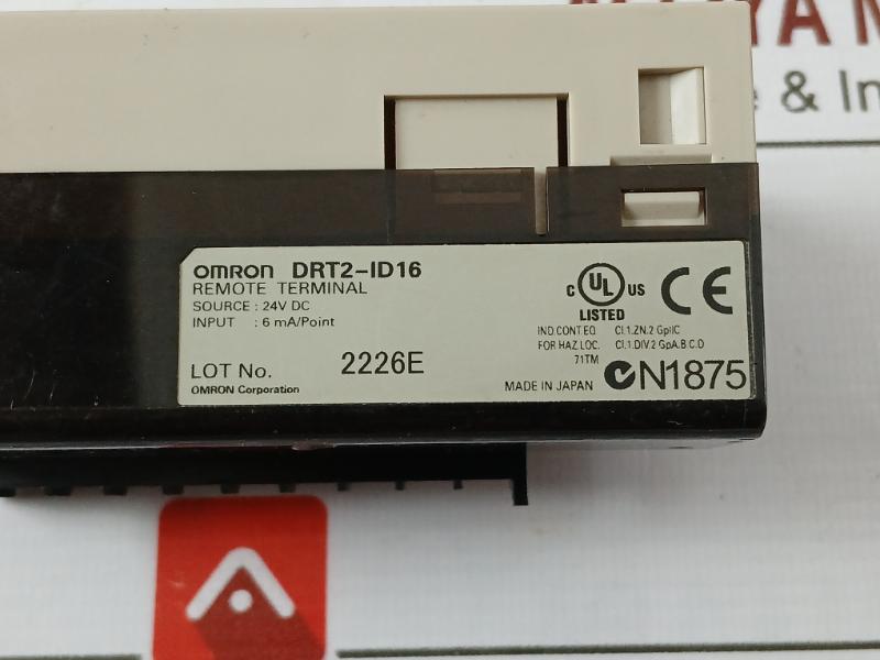 Omron Drt2-id16 Digital Input Unit 24Vdc 6 Ma/Point