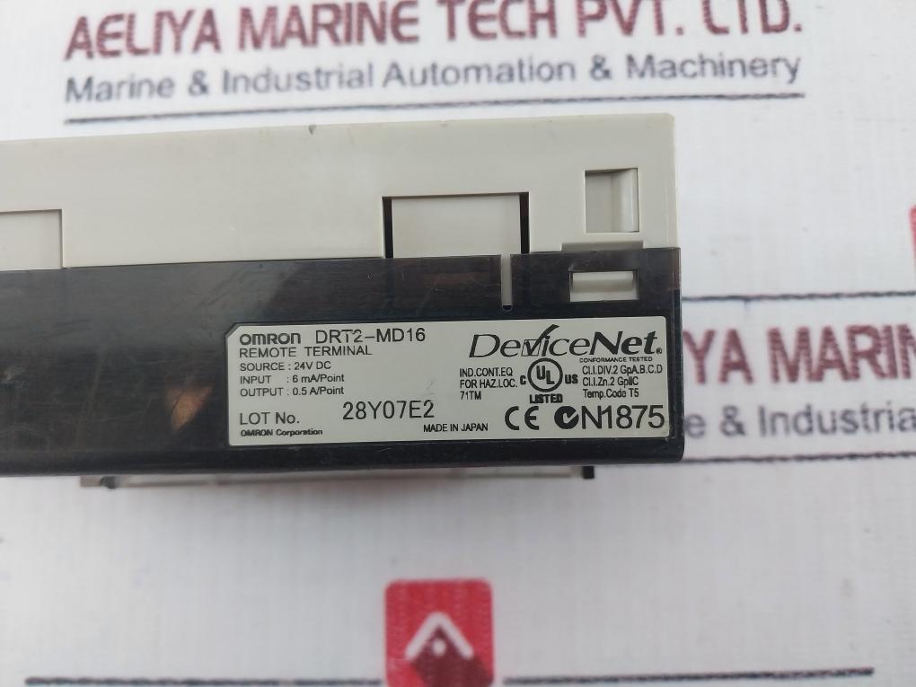 Omron Drt2-md16 Devicenet Remote Terminal 24V Dc Input/Output Module