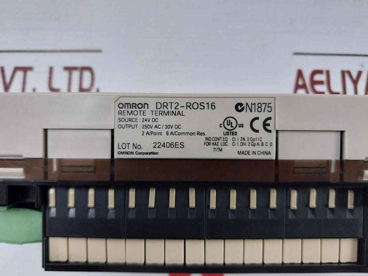 Omron Drt2-ros16 Remote I/O Terminal With Relay 250V Ac/ 30V Dc