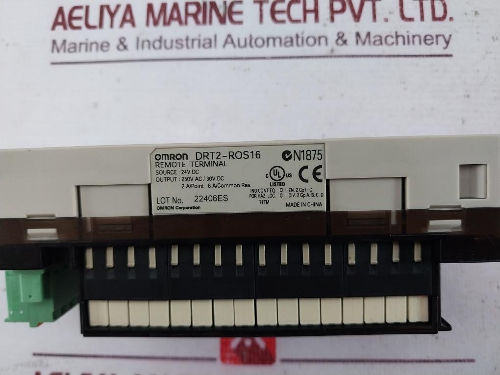 Omron DRT2-ROS16 Remote I/O Terminal with Relay Output 24VDC 250V AC/30V DC