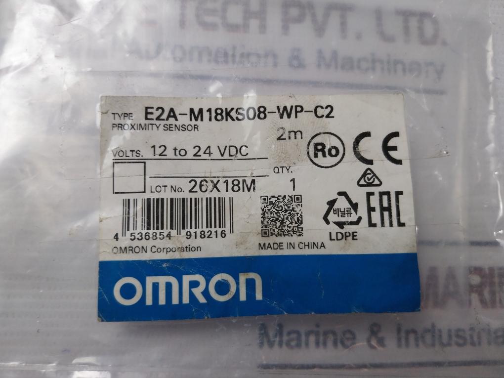 Omron E2A-m18Ks08-wp-c2 Proximity Sensor 08252500