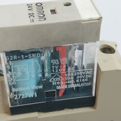 Lot of 3X Omron G2R-1-SND (S) Plug-In Relay With Socket 24V DC