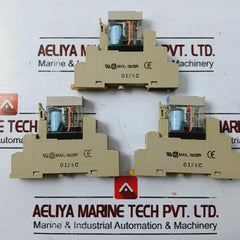 Lot of 3X Omron G2R-1-SNI (S) Relay with Base 120VAC MAX 10A 250V, 24V DC