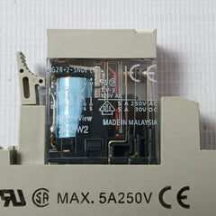 Omron G2R-2-sndi (S) General Purpose Relay With Base 120V Ac 24V Dc