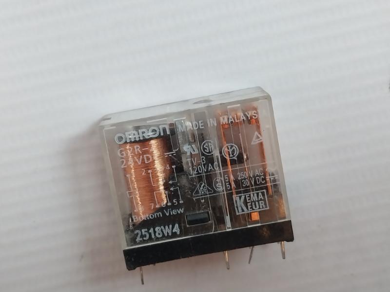 Omron G2R-2 General Purpose Relay 120Vac 5A 250V Ac 2518W4