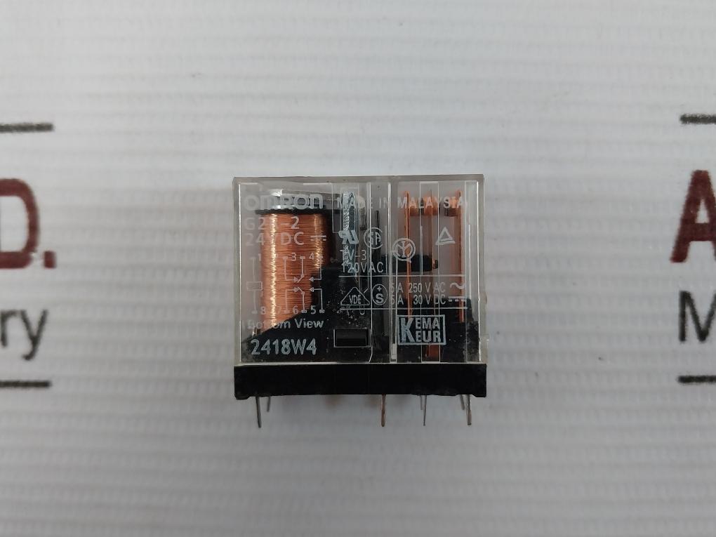 Omron G2R-2 Power Relay 24Vdc 120Vac 5A 250Vac 30Vdc