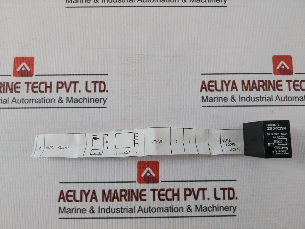 Omron G3Fd-102Sn Solid State Auxiliary Relay 2A 125Vdc 1Ss-1-000-003 5-24Vdc