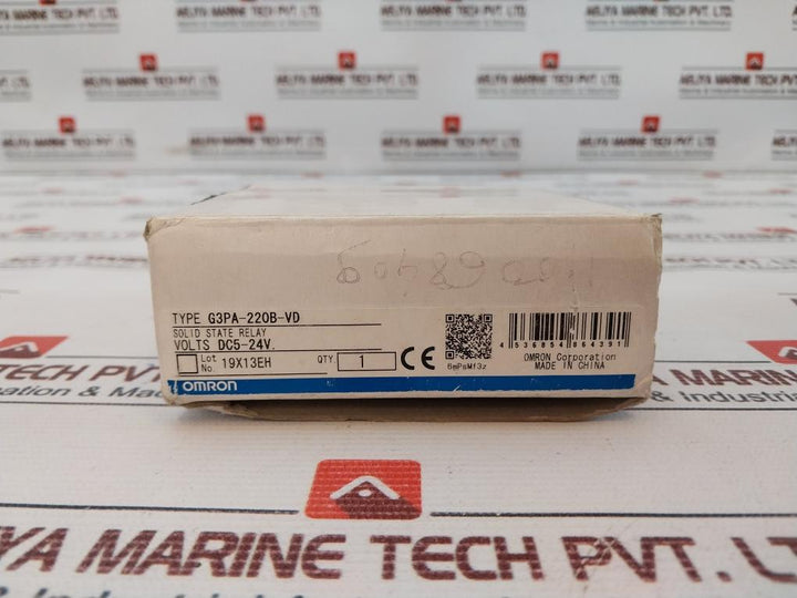 Omron G3Pa-220B-vd Solid State Relay 24-240Vac 20A 50/60Hz