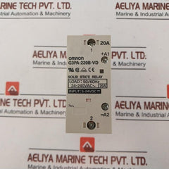 Omron G3Pa-220B-vd Solid State Relay 24-240Vac 20A 50/60Hz