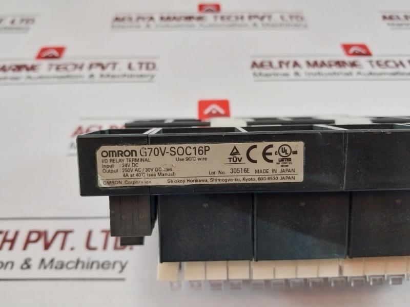 Omron G70V-soc16P I/O Relay Terminal 24V Dc Input 250V Ac Output 4A