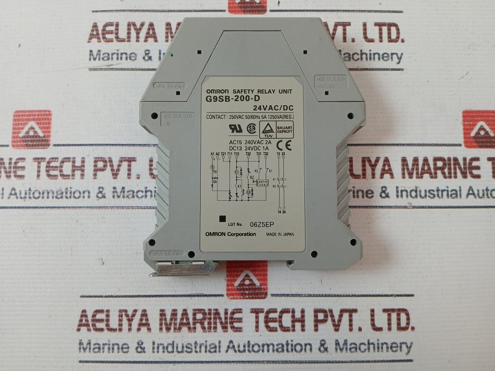 Omron G9Sb-200-d Safety Relay Unit 24Vac/Dc 250Vac 50/60Hz 5A 1250Va