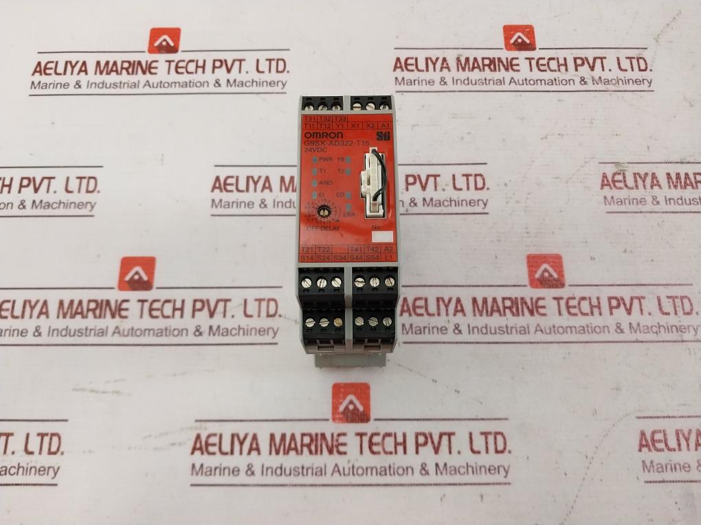 Omron G9Sx-ad322-t15-rt Flexible Safety Unit 24Vdc 4W 0.8A 15Msec