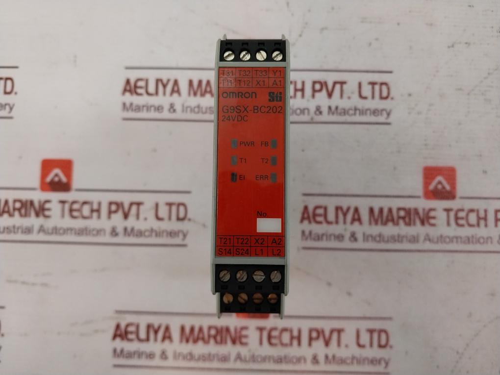 Omron G9Sx-bc202-rt Flexible Safety Unit 24Vdc 0.8A 3W 15Msec