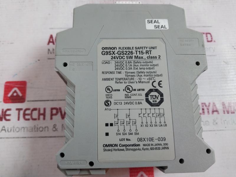Omron G9Sx-gs226-t15-rt Flexible Safety Unit 24Vdc 5W Max 15Msec