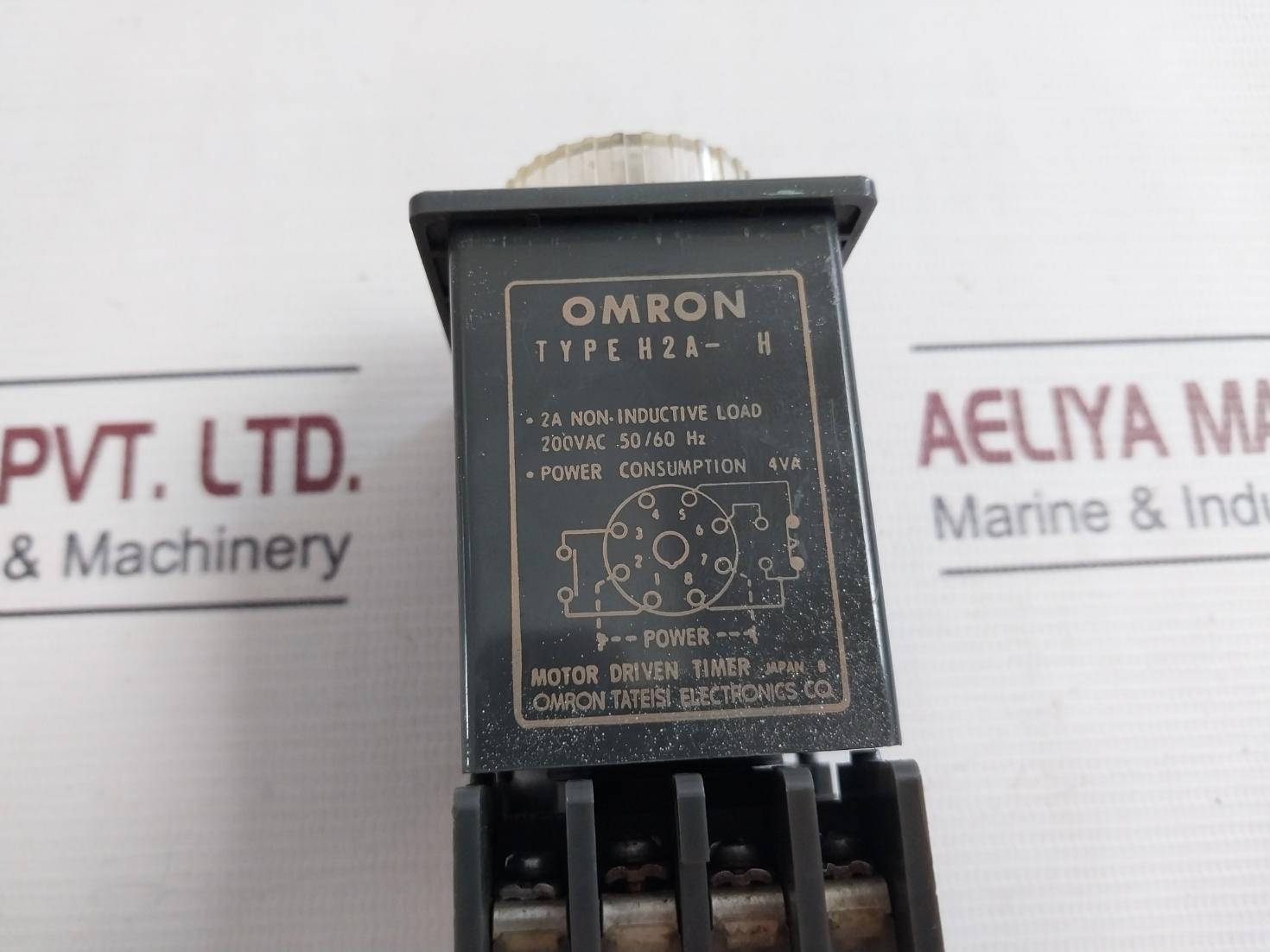 Omron H2A-7H Motor Driven Timer 0 To 7Hrs 0 To 6Hrs 200Vac 50/60Hz 4Va