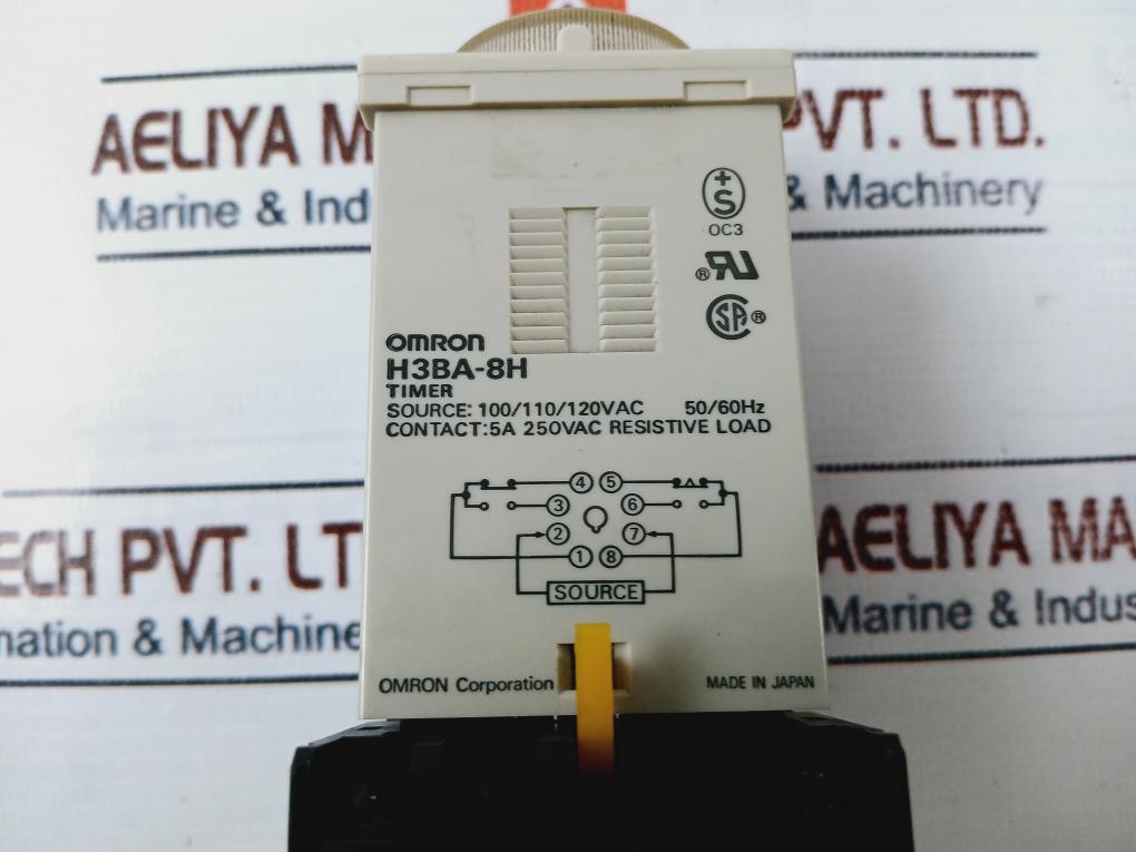 OMRON H3BA-8H Timer Module With Base 5A 250VAC