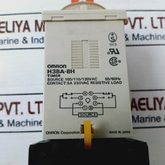 OMRON H3BA-8H Timer Module With Base 5A 250VAC