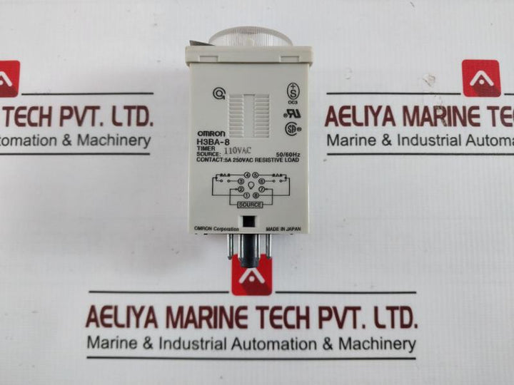 Omron H3Ba-8 Solid-state Timer 110Vac 50/60 Hz Resistive Load