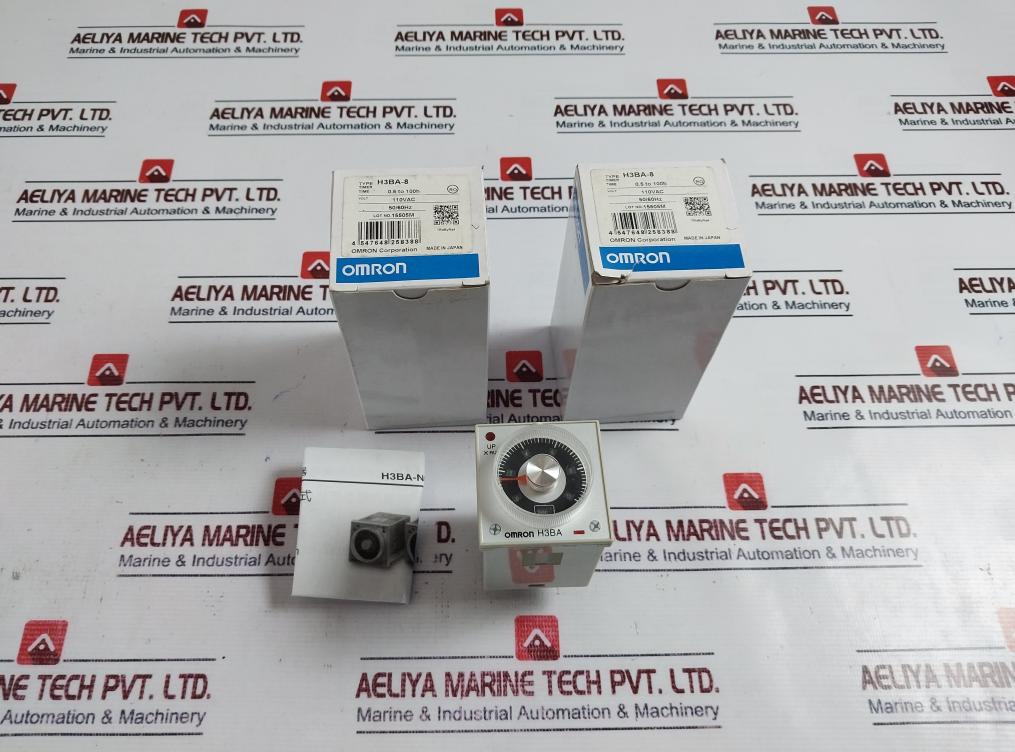 OMRON H3BA-8 Solid State Timer 110VAC 50/60Hz 0-10 Sec