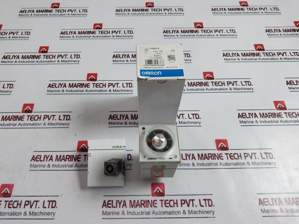 OMRON H3BA-8 Solid State Timer 110VAC 50/60Hz 0-10 Sec